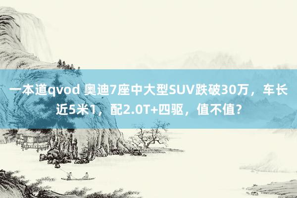 一本道qvod 奥迪7座中大型SUV跌破30万，车长近5米1，配2.0T+四驱，值不值？