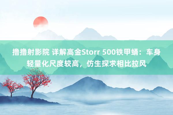 撸撸射影院 详解高金Storr 500铁甲蛹：车身轻量化尺度较高，仿生探求相比拉风