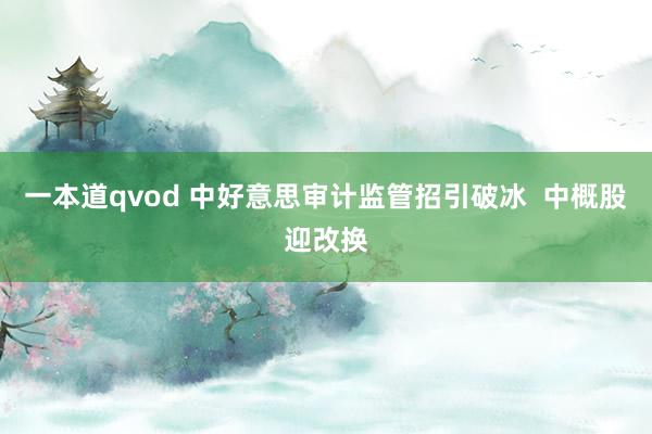 一本道qvod 中好意思审计监管招引破冰  中概股迎改换