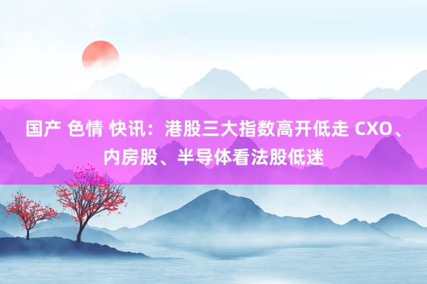 国产 色情 快讯：港股三大指数高开低走 CXO、内房股、半导体看法股低迷