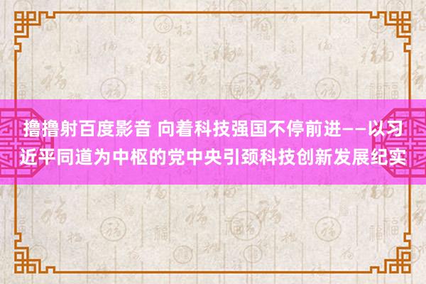 撸撸射百度影音 向着科技强国不停前进——以习近平同道为中枢的党中央引颈科技创新发展纪实